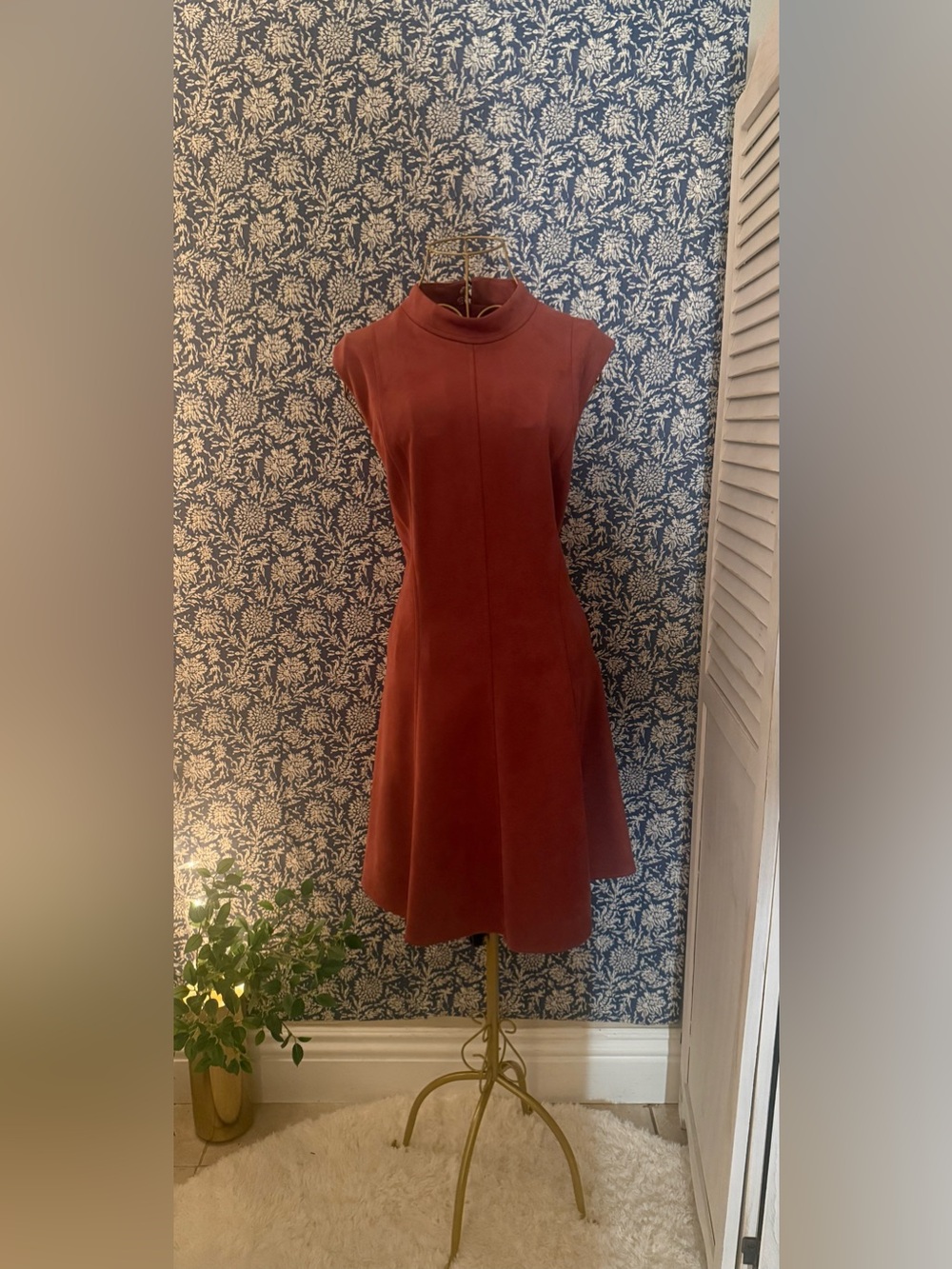 Donna Morgan Rust Sleeveless Fit & Flare Dress – Size 12